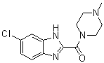 structure of CAS# 73903-17-0, (6-氯-1H-苯并咪唑-2-基)(4-甲基-1-哌嗪基)甲酮
