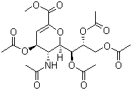 Methyl 2,3-didehydro-4,7,8,9-tetera-O-acetyl-N-acetylneuraminate molecular structure (CAS 73960-72-2)