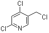 structure of CAS# 73998-96-6, 2,4-Dichloro-5-(chloromethyl)pyridine