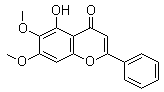5-羟基-6,7-二甲氧基-2-苯基-4H-1-苯并吡喃-4-酮分子结构 (CAS 740-33-0)