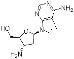 3'-Amino-2',3'-dideoxyadenosine molecular structure (CAS 7403-25-0)