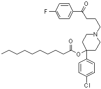 氟哌啶醇癸酸酯分子结构 (CAS 74050-97-8)