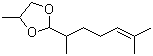 CAS # 74094-63-6, 2-(1,5-Dimethyl-4-hexenyl)-4-methyl-1,3-dioxolane