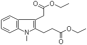 3-(2-Ethoxy-2-oxoethyl)-1-methyl-1H-indole-2-propanoic acid ethyl ester molecular structure (CAS 74120-22-2)