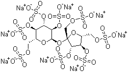structure of CAS# 74135-10-7, 蔗糖八硫酸酯钠