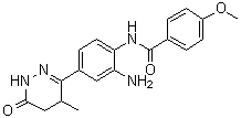 CAS # 74149-74-9, N-[2-Amino-4-(1,4,5,6-tetrahydro-4-methyl-6-oxo-3-pyridazinyl)phenyl]-4-methoxybenzamide