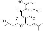 structure of CAS# 7415-78-3, beta-Hydroxyisovalerylshikonin