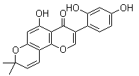 CAS # 74175-82-9, 3-(2,4-Dihydroxyphenyl)-2,3-dihydro-5-hydroxy-8,8-dimethyl-4H,8H-benzo[1,2-b:3,4-b']dipyran-4-one, Cyclokievitone