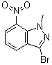 3-Bromo-1-methyl-7-nitro-1H-indazole molecular structure (CAS 74209-37-3)
