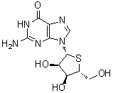 4'-硫代鸟苷分子结构 (CAS 74249-68-6)
