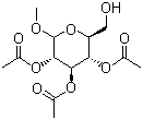 甲基-2,3,4-三乙酰氧基-alpha-D-吡喃葡萄糖苷分子结构 (CAS 7432-72-6)