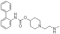 CAS # 743460-48-2, Biphenyl-2-ylcarbamic acid 1-[2-(methylamino)ethyl]piperidin-4-yl ester