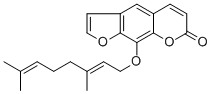 8-香叶草氧基补骨脂素分子结构 (CAS 7437-55-0)
