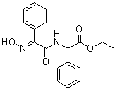 alpha-[[2-(羟基亚胺基)-2-苯基乙酰基]氨基]苯乙酸乙酯分子结构 (CAS 744-04-7)