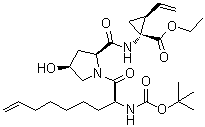 CAS 登录号：744250-77-9, (1R,2S)-1-[[[(2S,4S)-1-[(2S)-2-[[叔丁氧羰基]氨基]-1-氧代-8-壬烯-1-基]-4-羟基-2-吡咯烷基]羰基]氨基]-2-乙烯基环丙烷羧酸乙酯