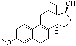 structure of CAS# 7443-72-3, 13-Ethyl-3-methoxygona-1,3,5(10),8-tetraen-17beta-ol
