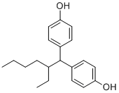 structure of CAS# 74462-02-5, 4,4'-(2-乙基己亚基)二苯酚