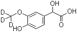 4-羟基-3-(甲氧基-D3)扁桃酸分子结构 (CAS 74495-70-8)