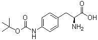 structure of CAS# 74578-48-6, 4-[[(1,1-Dimethylethoxy)carbonyl]amino]-L-phenylalanine