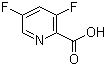 structure of CAS# 745784-04-7, 3,5-Difluoropyridine-2-carboxylic acid