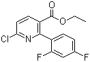 structure of CAS# 745833-19-6, Ethyl 2-(2,4-difluorophenyl)-6-chloronicotinate
