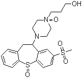 CAS # 74667-83-7, 4-[10,11-Dihydro-8-(methylsulfonyl)-5-oxidodibenzo[b,f]thiepin-10-yl]-1-piperazinepropanol 1-oxide