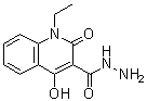1-Ethyl-1,2-dihydro-4-hydroxy-2-oxo-3-quinolinecarboxylic acid hydrazide molecular structure (CAS 74693-62-2)