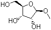 structure of CAS# 7473-45-2, Methyl beta-D-ribofuranoside