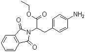 structure of CAS# 74743-23-0, 4-Amino-L-phenyl-N-phthalylalanine ethyl ester