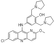 structure of CAS# 74847-35-1, Pyronaridine