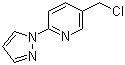structure of CAS# 748796-39-6, 5-(氯甲基)-2-(1H-吡唑-1-基)吡啶