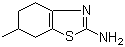 4,5,6,7-Tetrahydro-6-methyl-2-benzothiazolamine molecular structure (CAS 7496-50-6)