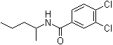 structure of CAS# 7497-07-6, 3,4-Dichloro-N-(1-methylbutyl)-benzamide