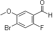 4-Bromo-2-fluoro-5-methoxybenzaldehyde molecular structure (CAS 749931-20-2)