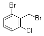 structure of CAS# 75002-98-1, 2-Bromo-6-chlorobenzyl bromide
