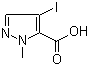 4-Iodo-1-methyl-1H-pyrazole-5-carboxylic acid molecular structure (CAS 75092-30-7)