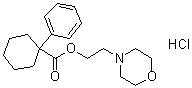 1-苯基环己烷羧酸 2-(4-吗啉基)乙基酯盐酸盐分子结构 (CAS 75136-54-8)