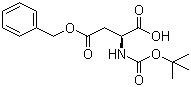 structure of CAS# 7536-58-5, Boc-L-aspartic acid 4-benzyl ester