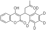 structure of CAS# 75472-93-4, 4-羟基-3-[3-氧代-1-(苯基-D5)丁基]-2H-1-苯并吡喃-2-酮