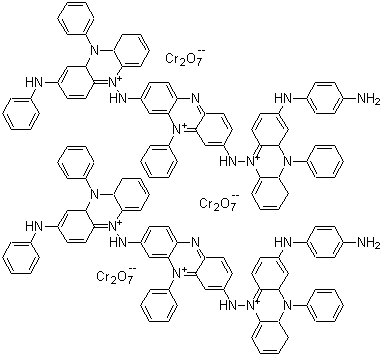 3-[[8-[(4-Aminophenyl)amino]-10-phenylphenazinium-2-yl]amino]-5-phenyl-7-[[10-phenyl-8-(phenylamino)phenazinium-2-yl]amino]phenazinium salt with chromic acid molecular structure (CAS 75578-75-5)
