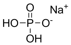 Sodium dihydrogenorthophosphate molecular structure (CAS 7558-80-7)