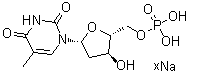 5'-胸苷酸钠盐分子结构 (CAS 75652-49-2)