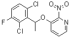 structure of CAS# 756521-08-1, 3-[1-(2,6-Dichloro-3-fluorophenyl)ethoxy]-2-nitropyridine