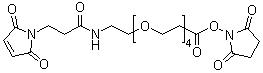 structure of CAS# 756525-99-2, N-[15-[(2,5-Dioxo-1-pyrrolidinyl)oxy]-15-oxo-3,6,9,12-tetraoxapentadec-1-yl]-2,5-dihydro-2,5-dioxo-1H-pyrrole-1-propanamide