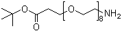 structure of CAS# 756526-06-4, 27-Amino-4,7,10,13,16,19,22,25-octaoxaheptacosanoic acid 1,1-dimethylethyl ester