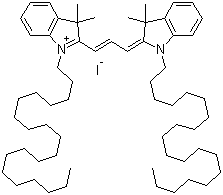 CAS # 75664-03-8, 1-Icosyl-2-[(E)-3-(1-icosyl-3,3-dimethyl-1,3-dihydro-2H-indol-2-ylidene)-1-propenyl]-3,3-dimethyl-3H-indolium iodide