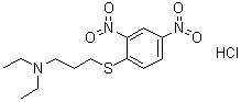 3-[(2,4-二硝基苯基)硫基]-N,N-二乙基-1-丙胺盐酸盐分子结构 (CAS 7579-63-7)