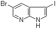 5-Bromo-3-iodo-1H-pyrrolo[2,3-b]pyridine molecular structure (CAS 757978-18-0)