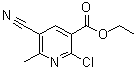 2-氯-5-氰基-6-甲基-3-吡啶羧酸乙酯分子结构 (CAS 75894-43-8)