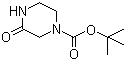 3-氧代-1-哌嗪羧酸叔丁酯分子结构 (CAS 76003-29-7)